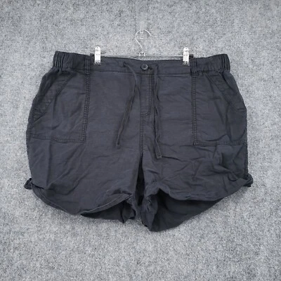 Женские шорты Lane Bryant размер 18 20 плюс черные эластичные без застежек с высокой посадкой универсальная джинсовая ткань - Изображение 1 из 4