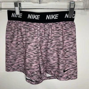 Nike Pro Girls Size 6X Dri Fit Compression Training Shorts Pink Black  - Picture 1 of 4
