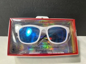 Bluetooth Wireless Dual Speaker White Sunglasses Colorways Pride LGBT - Picture 1 of 4