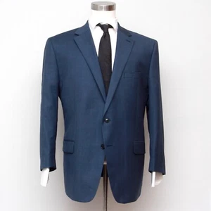 Calvin Klein 50R Mens Jacket Suit Blazer Navy Blue 100%wool Slim Fit E01072 - Picture 1 of 12