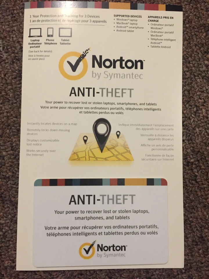 Norton Anti-Theft 1 User 3-Device - Image 1 of 1