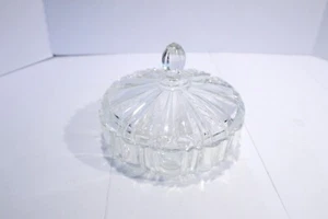 Vintage Glas Süßigkeiten/Nuss/Schmuck Schale mit Deckel Anchor Hocking - Bild 1 von 17