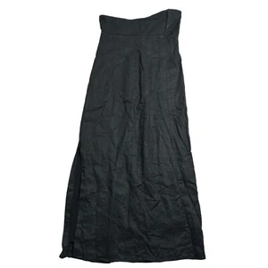 Vestido Dissh Para Mujer AU 12 Negro Largo Completo 100% Lino Sin Tirantes Abertura Formal - Imagen 1 de 9
