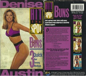 Denise Austin Fitness Workout Buns 3 Quick Bun Firming Workouts VHS - Picture 1 of 1