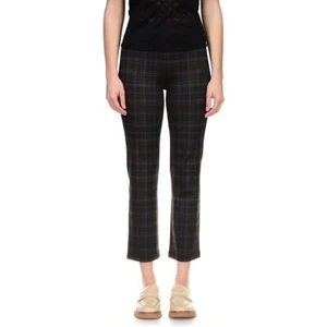 Sanctuary Ladies Carnaby Pull On Kick Crop Pants in Sugar Plum Plaid - Picture 1 of 2