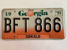 1991 Georgia License Plate All Original Natural Sticker