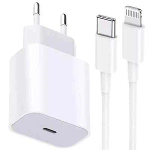 Caricabatteria rapido 20W + cavo di ricarica 1m per iPhone X XS XR 11 12 13 14 Plus Pro Max - Foto 1 di 8