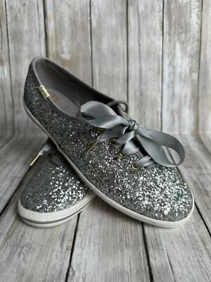 KEDS x KATE SPADE NEW YORK - CAMPEÓN - Brillo Plateado - NIÑOS/NIÑAS - Talla 6 Foto 1 de 4