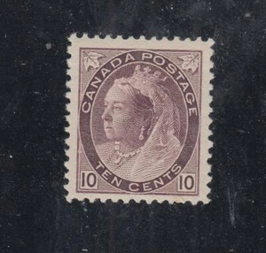 CANADA # 83 VF-MH 10cts Q/VIC NUMERAL ISSUE CAT VALUE $750 (FF1) - Picture 1 of 1