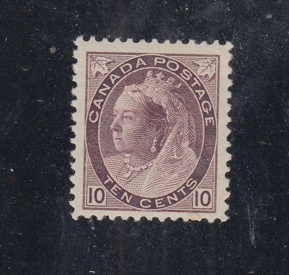 CANADA # 83 VF-MH 10cts Q/VIC NUMERAL ISSUE CAT VALUE $750 (FF1) - Image 1 of 1