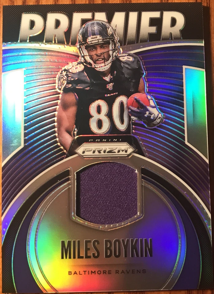 2019 Panini Prizm Premier Jerseys Miles Boykin PJ-MBY Baltimore Ravens - Image 1 of 2