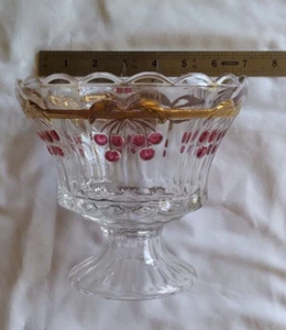 Mosser Northwood Cherry Child Toy  Punch Bowl Hight 5 5/8 inches - Picture 1 of 3