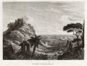 Irak Babylon Original Stahlstich Strahlheim 1838 - Bild 1 von 1