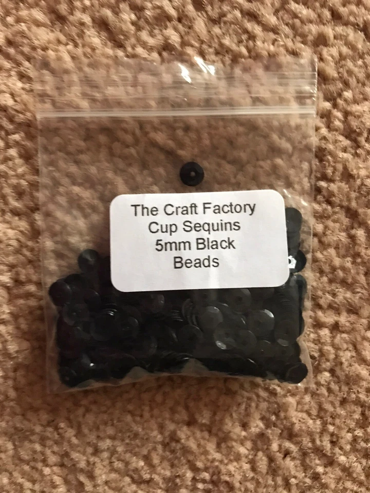 The Craft Factory Cup Sequins 5mm Black Beads - Image 1 of 1
