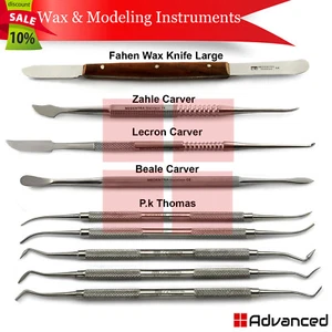 9Pcs Dental Waxing & Modeling Instruments PK Thomas Carvers Zahle Sculpting Tool - Afbeelding 1 van 6