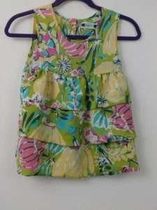 Matilda Jane Top Girl 6 Teaberry House of Clouds Tiered Tank Tunic Birds 2011 - Picture 1 of 10