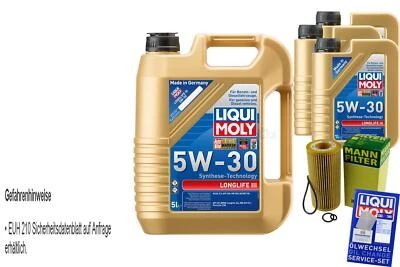 LIQUI MOLY, MANN-FILTER INSPEKTIONSKIT FILTER LIQUI MOLY ÖL 8L 5W-30 für Mercedes-Benz E-Klasse T-Model