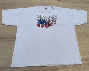 VINTAGE S.O.S T-shirt manica corta cotone biologico uomo bianco TAGLIA XXL TEXAS USA - Foto 1 di 6
