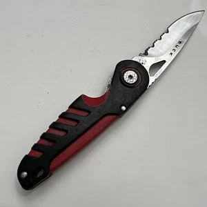 Buck 281 High Tech Locking Liner Folding Pocket Knife Black Red - Picture 1 of 5