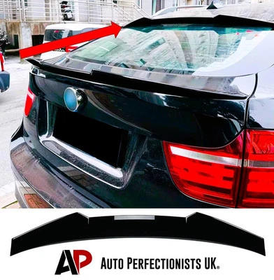 BMW X6 E71 X6M Gloss Black Rear Roof Spoiler Lip Wing Extension Body Kit 08-15 - Image 1 of 4