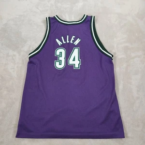Vintage Champion Youth Jersey XL Ray Allen Milwaukee Bucks 90s Y2K Basketball - Picture 1 of 16