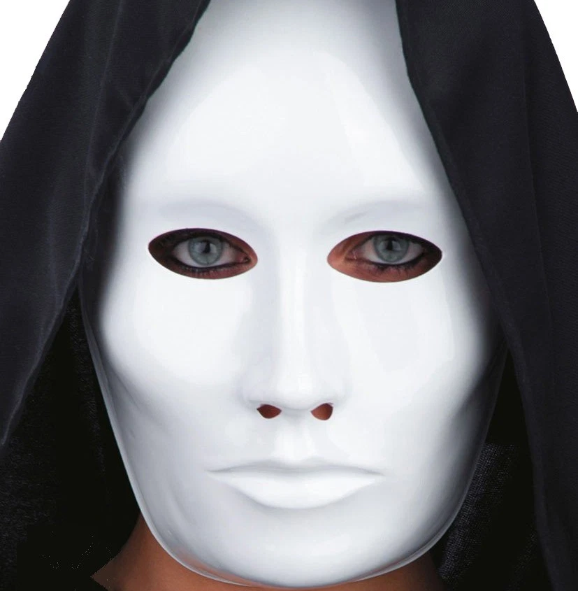 MASCHERA VISO GRANDE BIANCA - Immagine 1 di 1