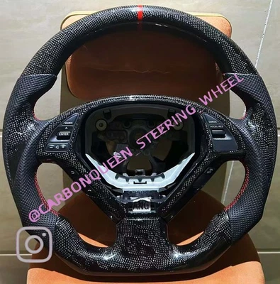  VOLANTE INFINITI g37/g25/G37X FIBRA CARBONO+BOTONES/ROJO Foto 1 de 3