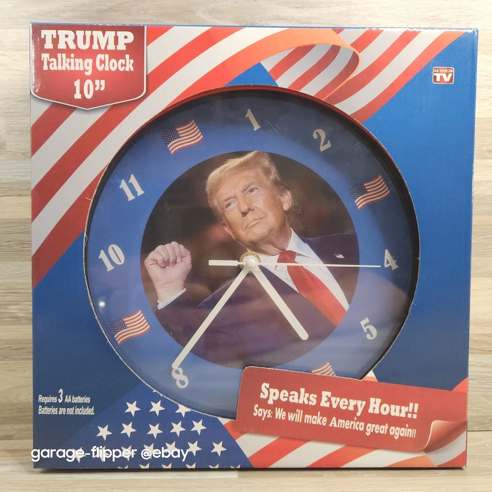 as Seen on TV E-0722 President Trump Talking Clock 10 In. Diameter