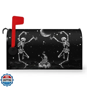 Dacawin Halloween Calavera Buzón Cubierta Gran Tamaño Bailando Humano Esqueleto Mailbo - Imagen 1 de 5