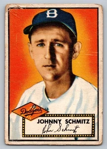 1952 Topps #136 Johnny Schmitz red - Afbeelding 1 van 2