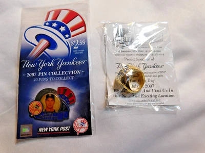 New York Yankees Ring Day 2007 William Barthman Jewelry & NY Post Pettitte Pin - Image 1 of 4