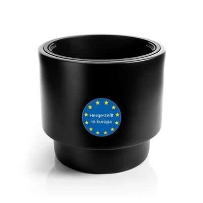 BIGDEAN Blumentopf Pflanzkübel Übertopf Design mit Einsatz 40 cm Schwarz wetterfest