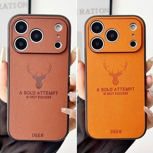 Funda para iPhone 17 Pro Max Air 16 15 14 13 12 11 Alce piel de ciervo funda protectora - Imagen 1 de 18
