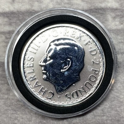 2025 Britannia SS Tilawa Shipwreck Silver 1 Oz Coin Scratched ,Milk Spots  - Image 1 of 2