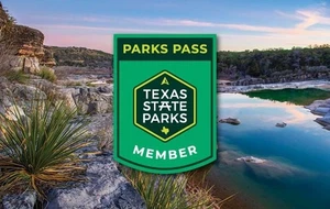 Texas State Parks "Parks Pass Mitglied" Aufkleber/Aufkleber 4" L x 3" B (nicht für den Eintritt) - Bild 1 von 7