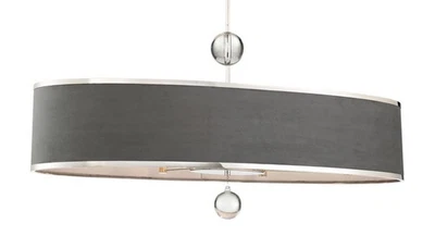 Lámpara de araña de tambor Metropolitan N7329 Luxor 6 luces 24" W - níquel Foto 1 de 2