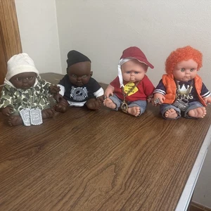 Living Dead Dolls GANGSTA BABIES 4 body set figures LDD MEZCO - Picture 1 of 13