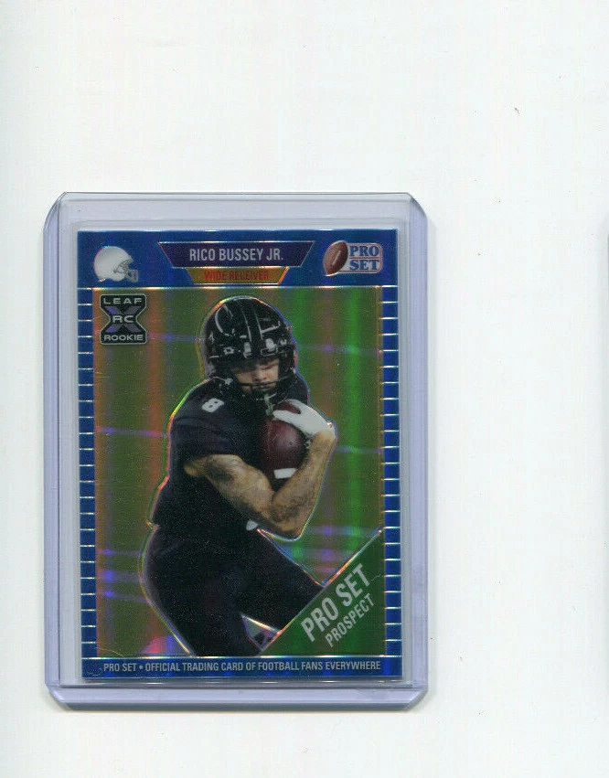2021 Leaf Pro Set Metal Prospect Blue Rainbow Rico Bussey Jr Rookie 4/75 - Image 1 of 1