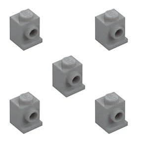 5 New LEGO Medium Stone Grey 1x1 Modified Headlight Brick 4070 stud on side - Picture 1 of 6