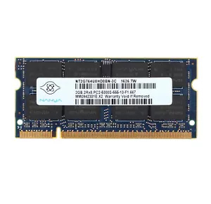 Nanya DDR2 RAM 2GB PC2-5300 2Rx8 667Mhz 200Pin 1.8V Laptop Memory SODIMM PC5300” - Picture 1 of 4