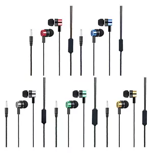 Universal Powerful Bass Stereo Earbuds With Mic In-ear 3.5mm Wired Earphone - Picture 1 of 16