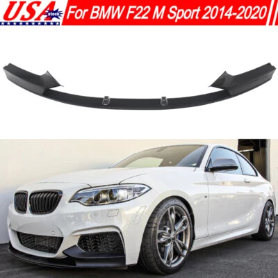 Fit BMW F22 F23 M235i M240i M Sport 2014-21 Front Splitter Lip Carbon Fiber Look - Изображение 1 из 4