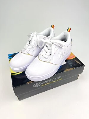 Heelys Pro 20 White Rainbow Skate Shoes Low Top Lace Up Sneakers Size Youth 5 - Image 1 of 4