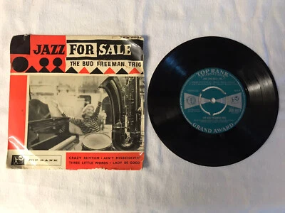 Bud Freeman Trio - Jazz For Sale - 7" U.K Picture Sleeve Black Vinyl Top Rank 59 - Image 1 of 2