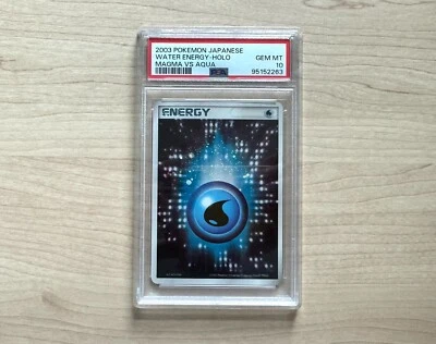 Japanese Pokemon Water Energy Holo 2003 Magma VS Aqua PSA 10 - Image 1 of 3