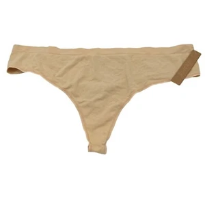SKIMS Kim Kardashian Soft Smoothing Seamless Thong Panty Sand Beige Womens Sz 3X - Picture 1 of 5
