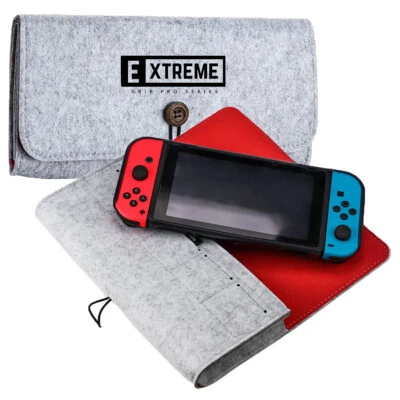 Portable Travel Bag for Nintendo Switch Carrying Case Felt Pouch Storage Bag - W - Image 1 of 4