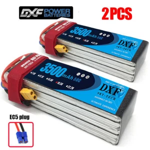 2PCS DXF 5S 3500mAh Lipo Battery 18.5V 50C EC5 RC Lipo Battery Boat Truck - Picture 1 of 9