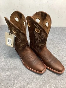 Ariat Heritage Roughstock Herren Größe 10,5 D Braun Leder Buckaroo Cowboystiefel - Bild 1 von 13