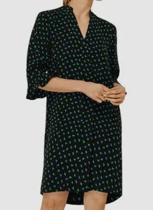 $510 Whistles Women's Black Heart Ikat Sonia V-Neck Shift Dress Size US S - Picture 1 of 2